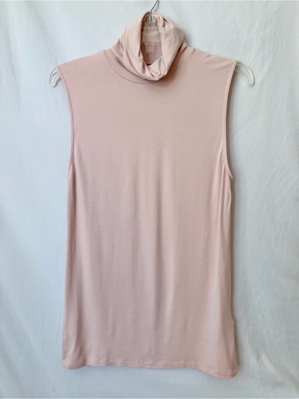 Pink Cowl Neck Sleeveless Top Layering Tank Womens 4